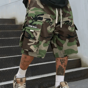 Camo Pattern Men's Cargo Shorts Pants